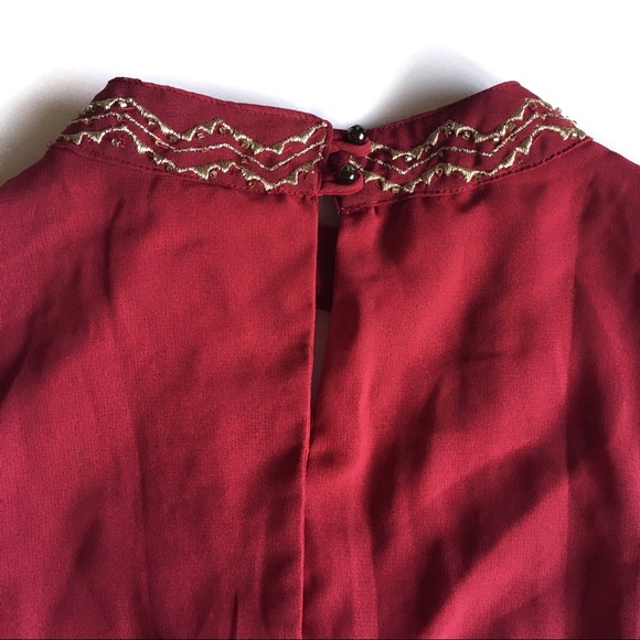 Angie dressy burgundy romper in size medium - Picture 8 of 12